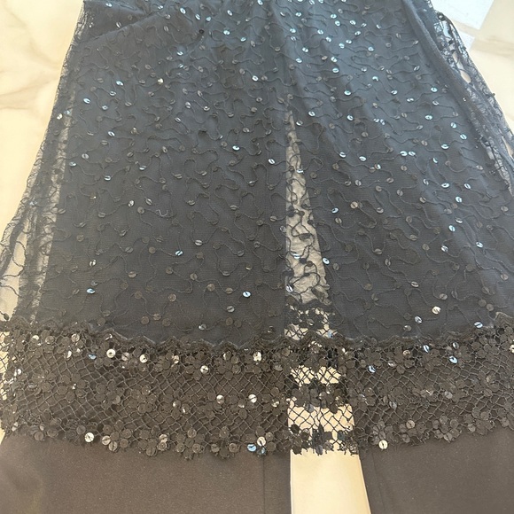 Vintage Jumpsuit/dress. Apart Impressions. Black with sequined overlay. - Picture 8 of 12